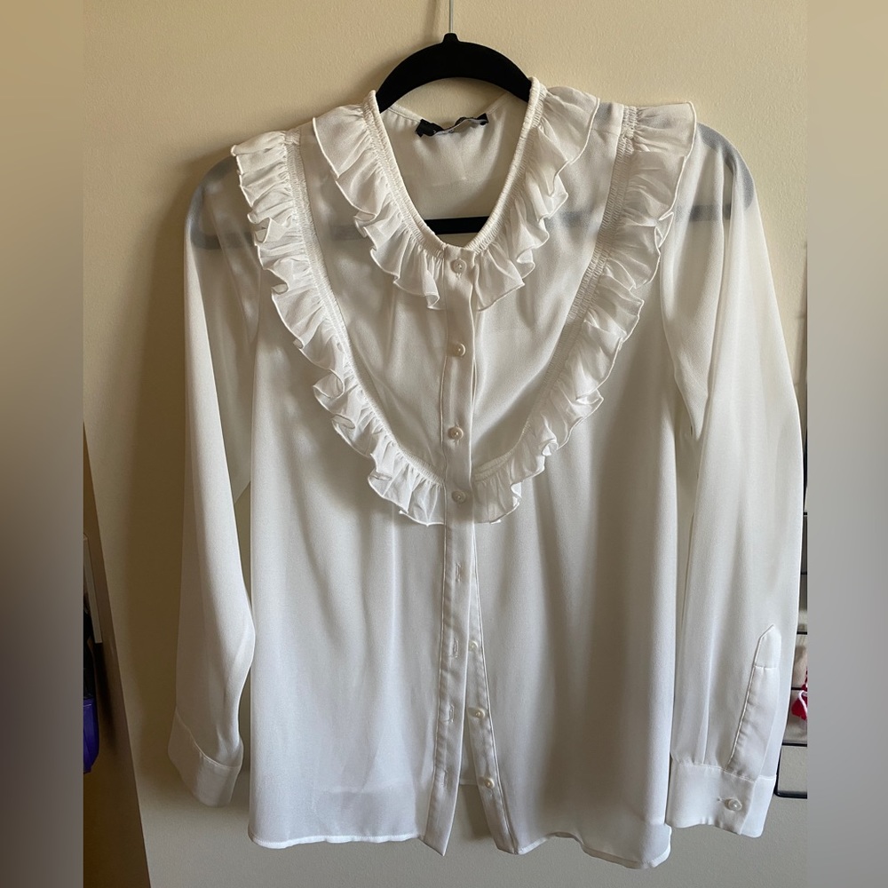 Kooples chiffon button down